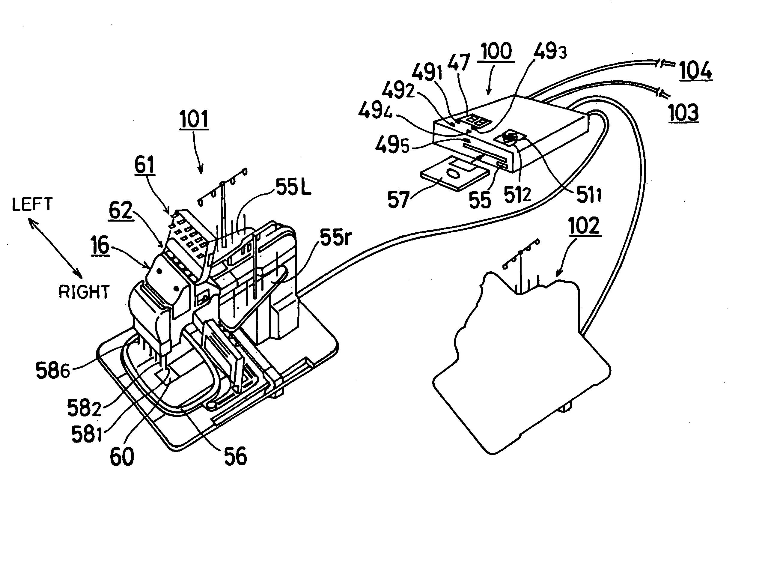 Embroidering machine