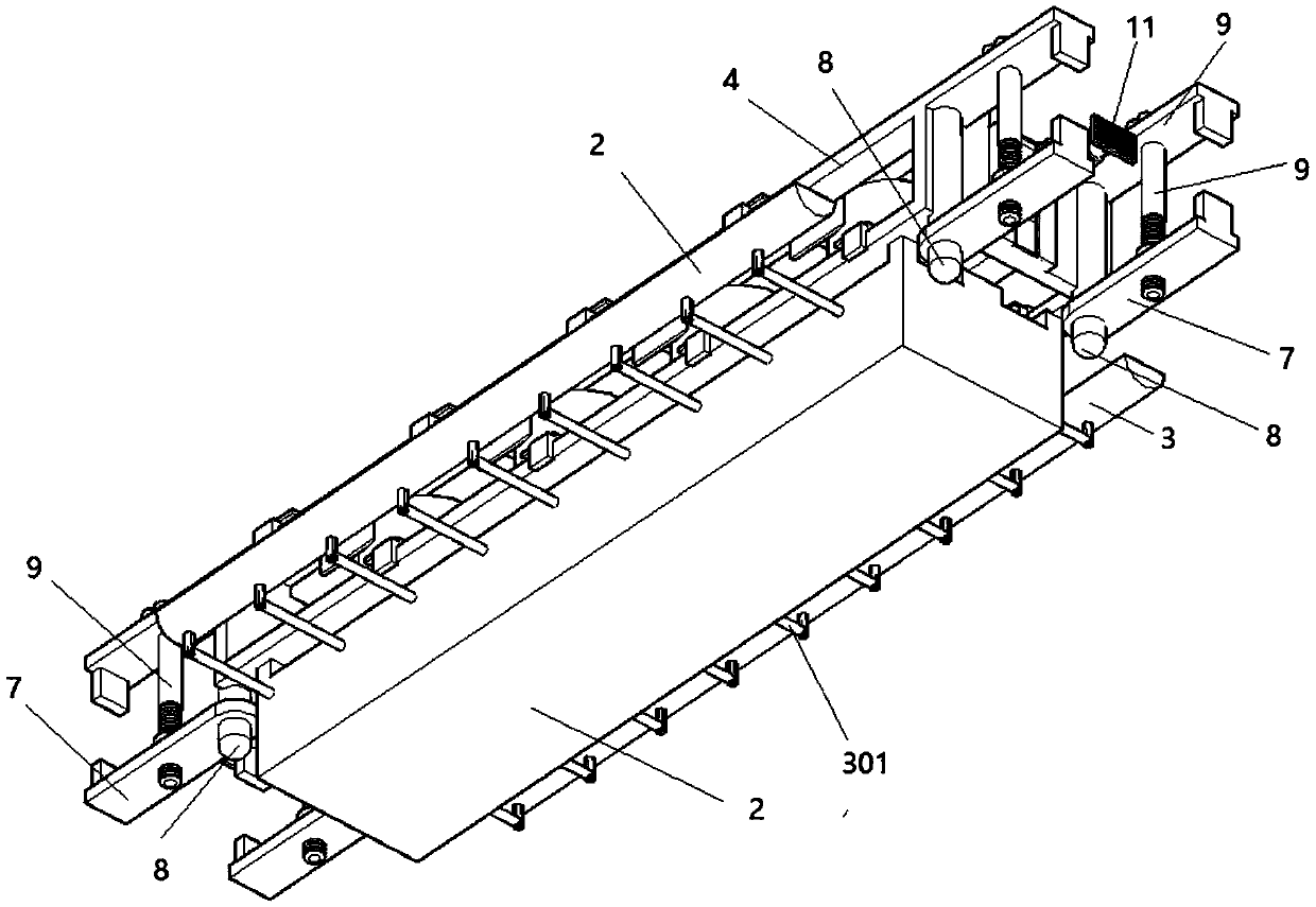 Three-dimensional greening planting box with decorating effect for roads and bridges