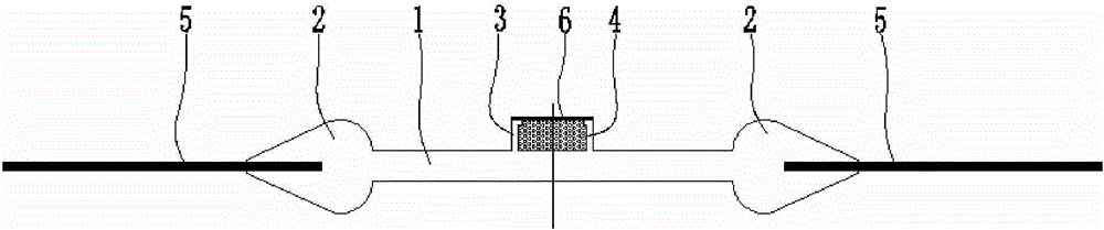 Passive and inactive integrated water stop middle buried type water stop belt structure for construction joint