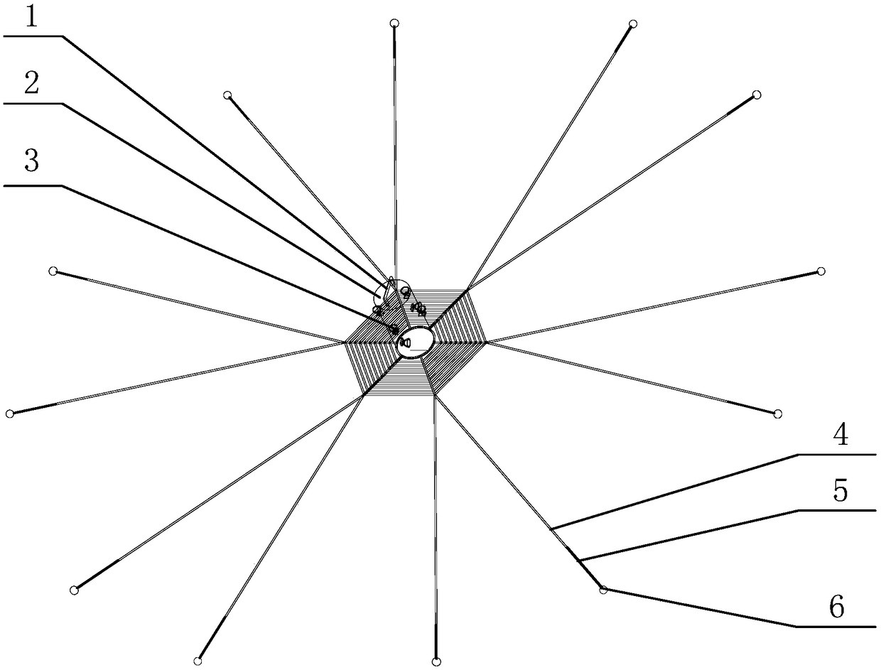 Tentacle-attached Large-Size Spatial Non-Cooperative Target Rapid Demation Processing Package