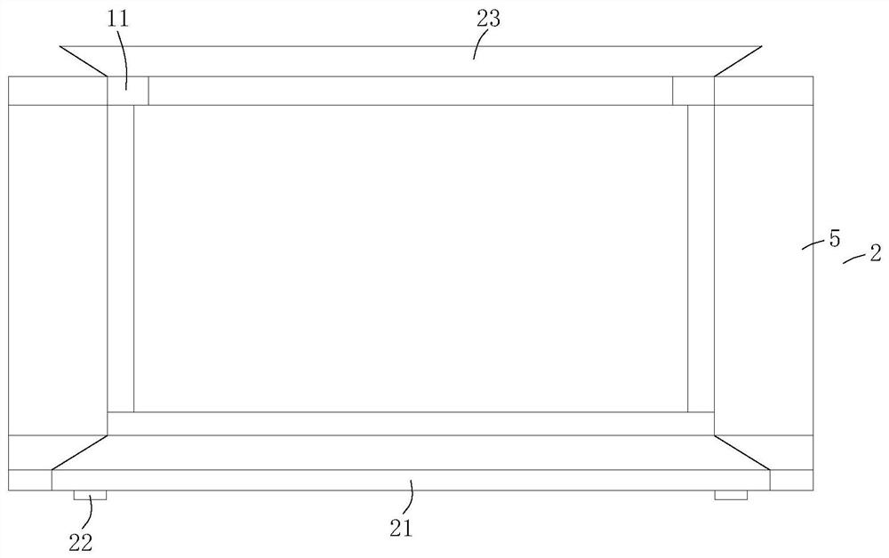 A storage rack with four beams and eight columns mortise and tenon structure