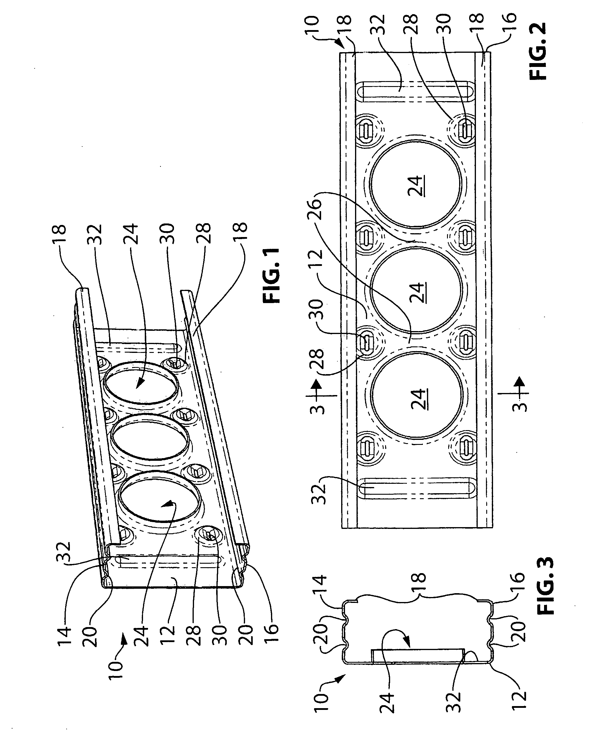 Stud with lengthwise indented ribs and method