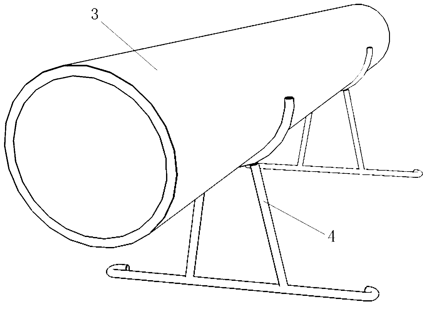 FRP-RC (fiber reinforced polymer-reinforced concrete) combined beam partially constrained by fiber sleeve and construction method of combined beam