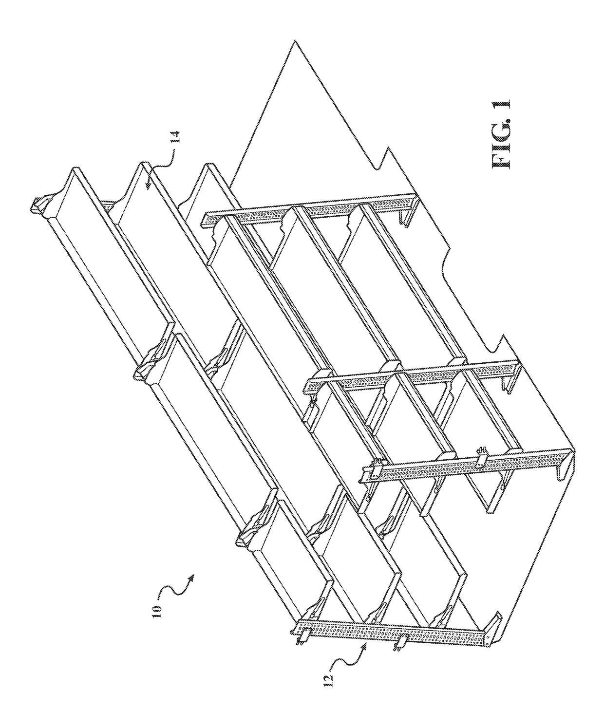 High density foldaway shelving