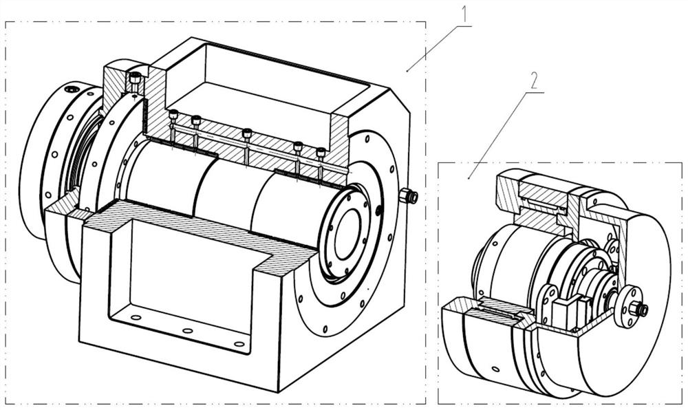 A porous and microporous combined throttle gas hydrostatic turning electric spindle