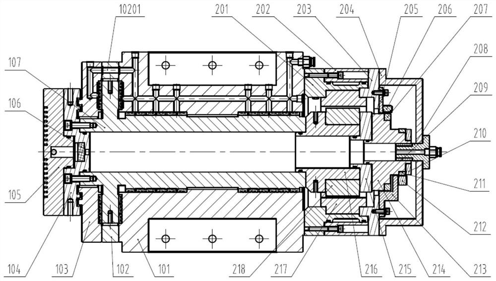 A porous and microporous combined throttle gas hydrostatic turning electric spindle