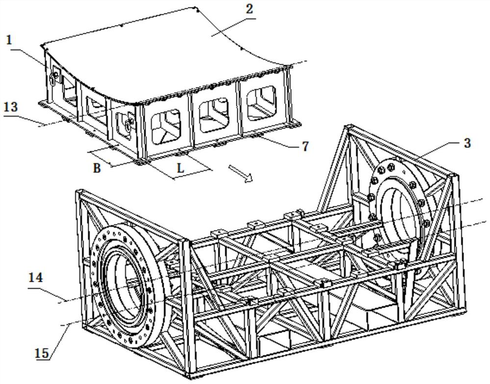 Composite material rotary fiber placement device and use method