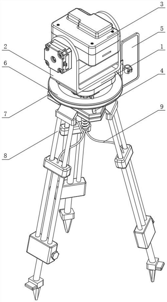 Distance measuring device for civil engineering construction and use method thereof