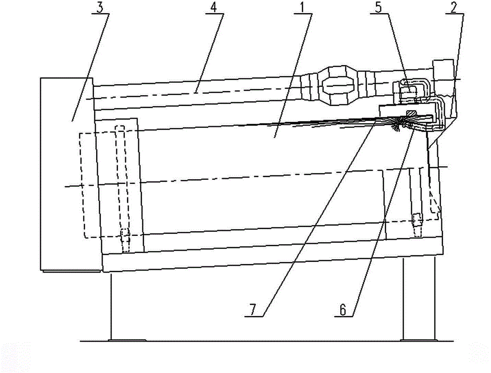 Air-driven type rotary wind cutter cleaning device