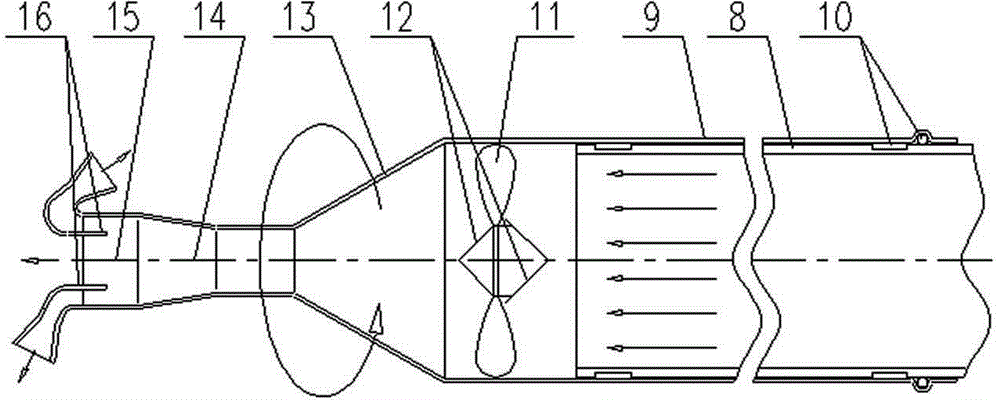 Air-driven type rotary wind cutter cleaning device