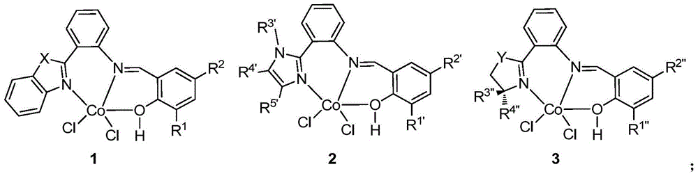 A kind of cobalt series catalyst and its application in 1,3-butadiene polymerization reaction