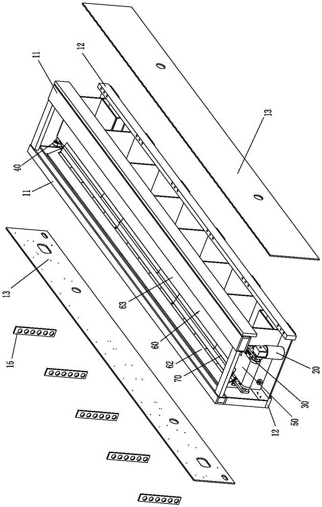 Cantilever woodworking center frame with chip removal