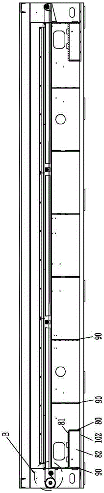 Cantilever woodworking center frame with chip removal