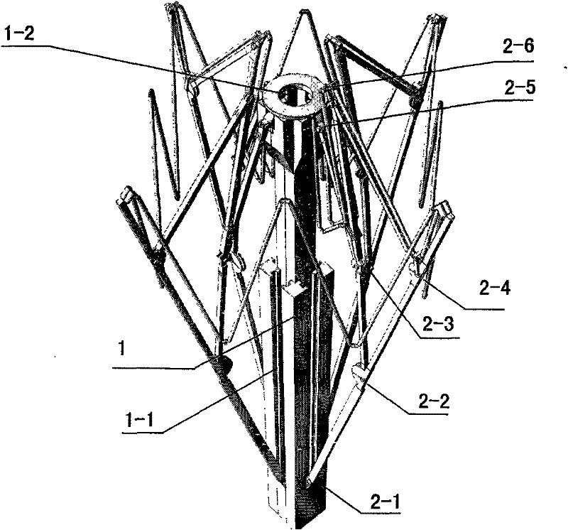 Umbrella flexible draw linked building structure