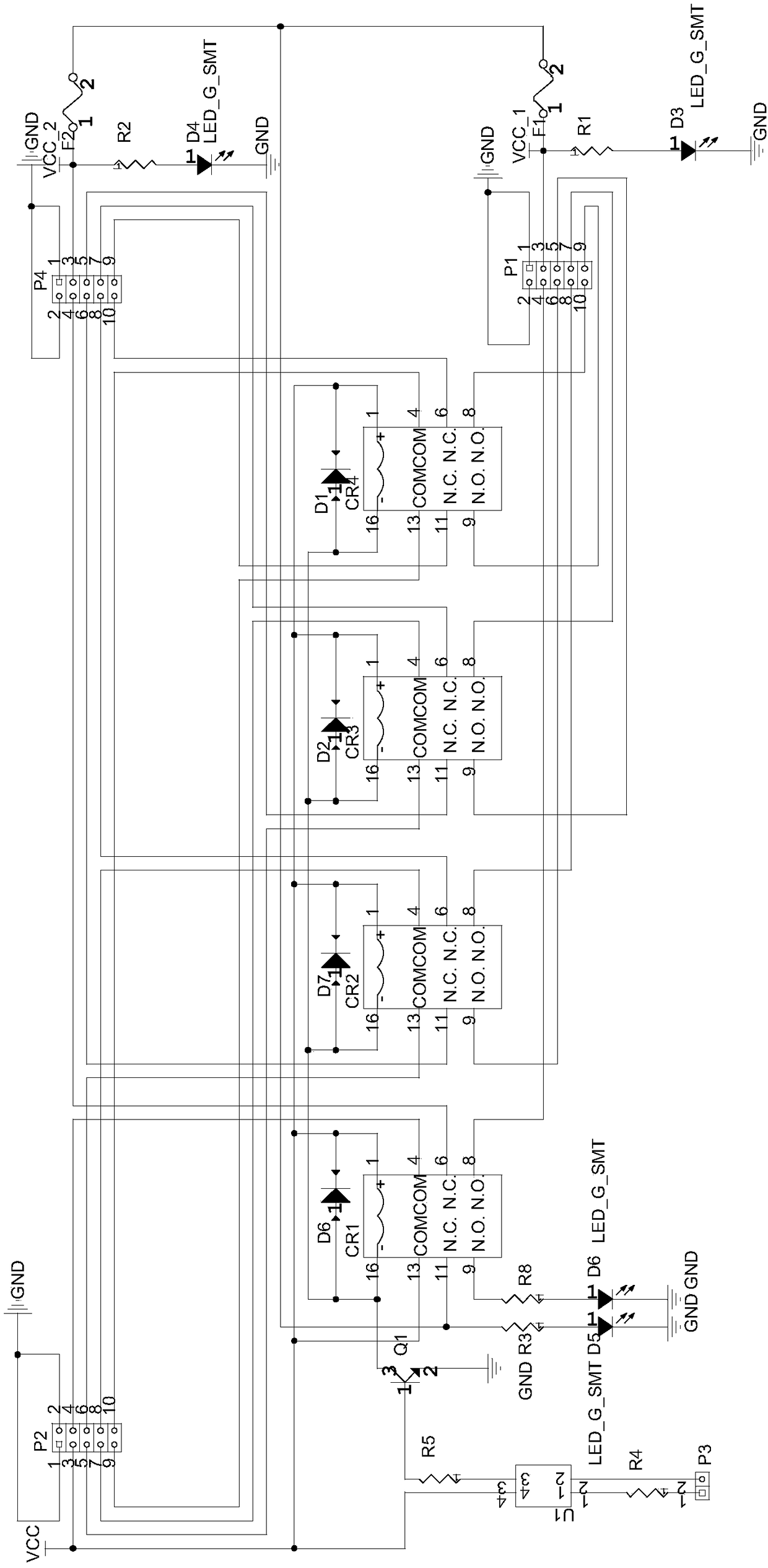 Underwater dedicated double-redundant switching circuit