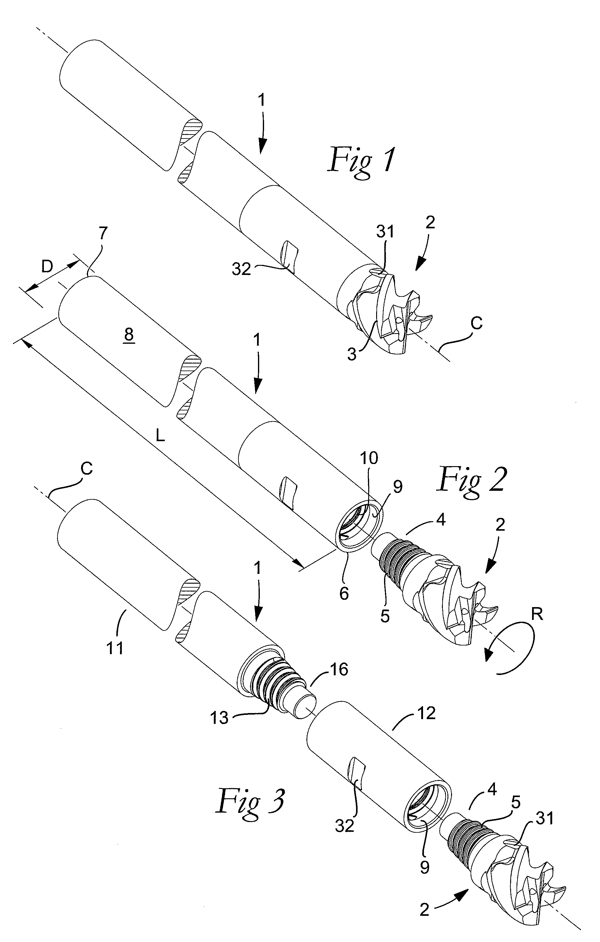 Tool for chip removing machining as well as a basic body therefore