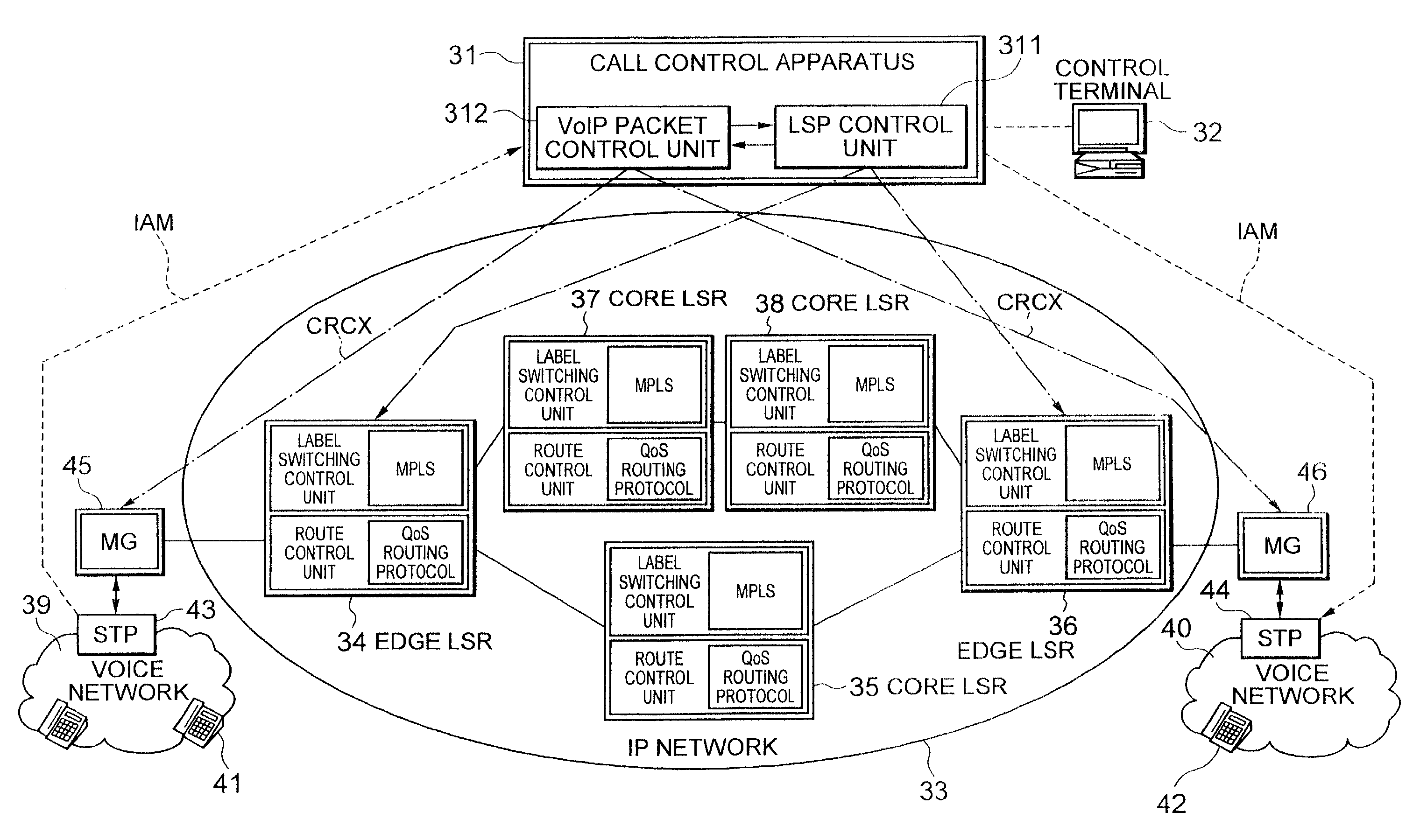 Internet telephone system ensuring communication quality and path setting method