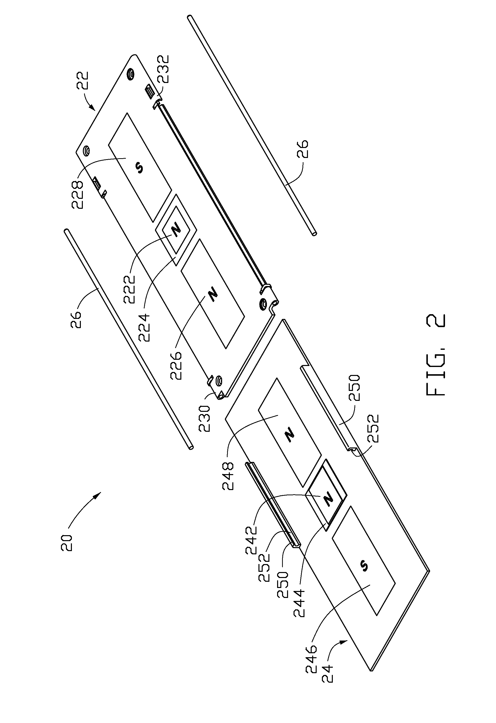 Slide mechanism for slide-type portable terminal devices