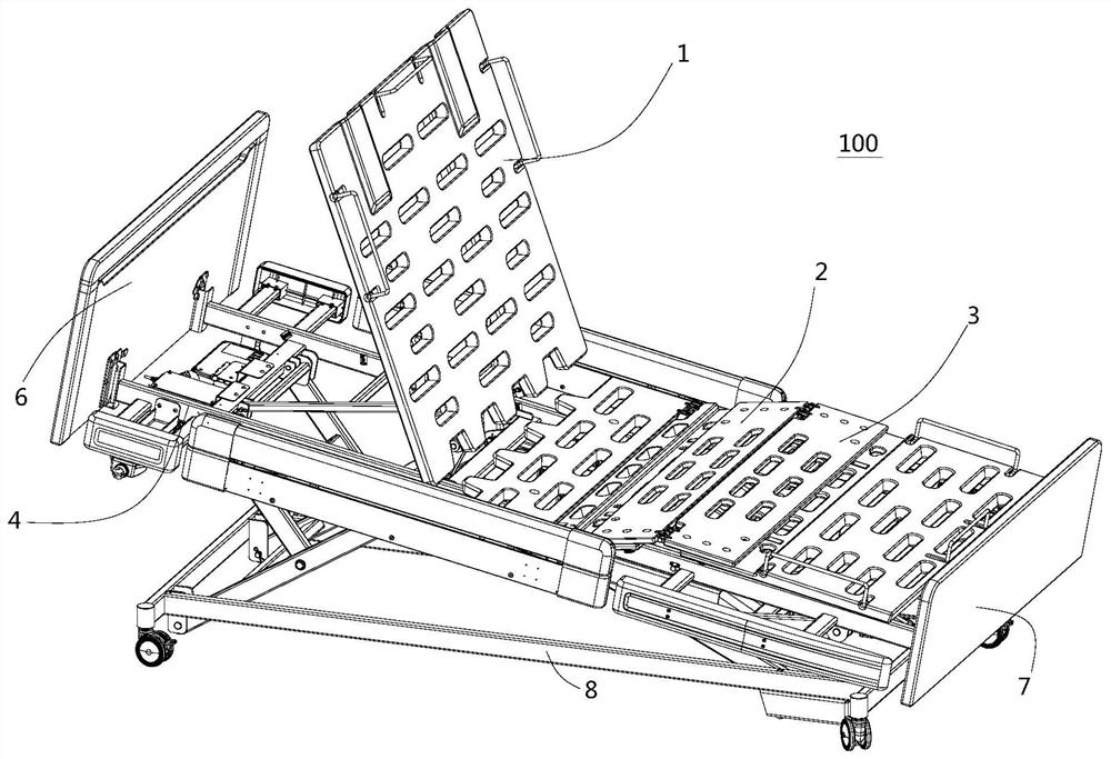 Control method for changing nursing bed into chair by one key