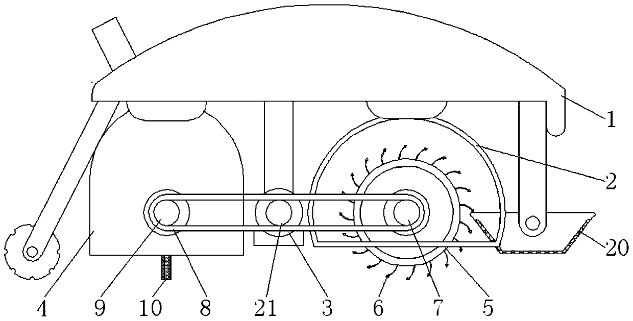 Used plastic film collecting device used for farmlands