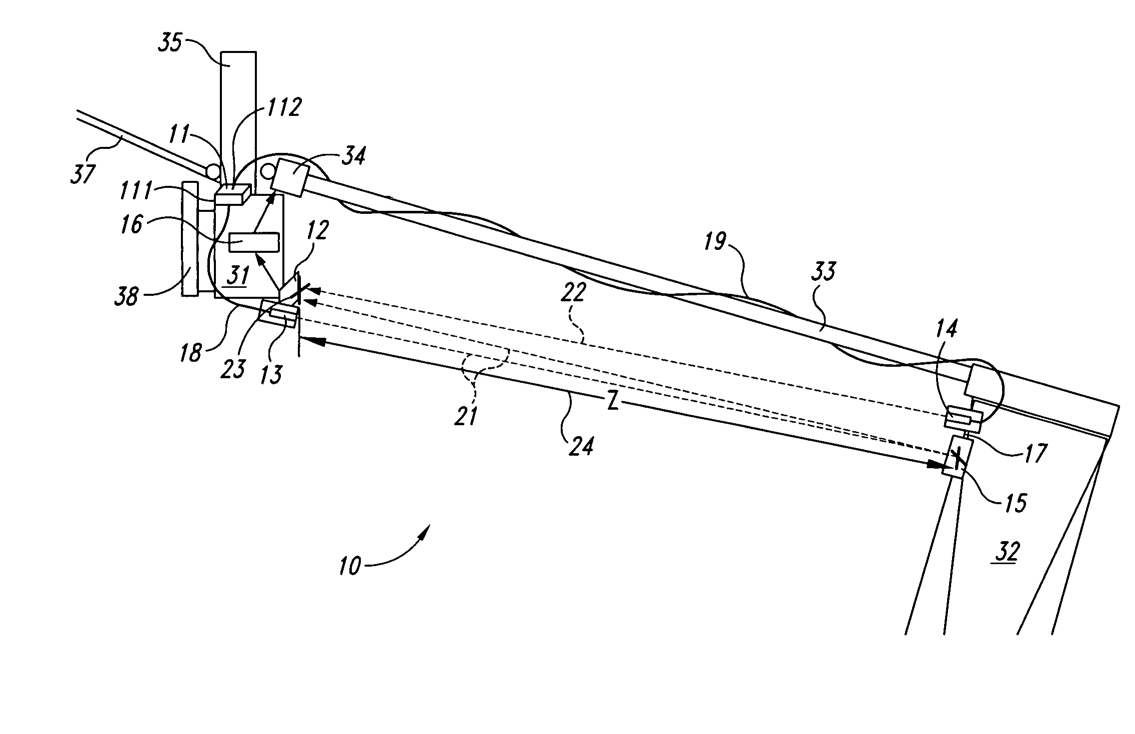 Metrology system and method for measuring five degrees-of-freedom for a point target