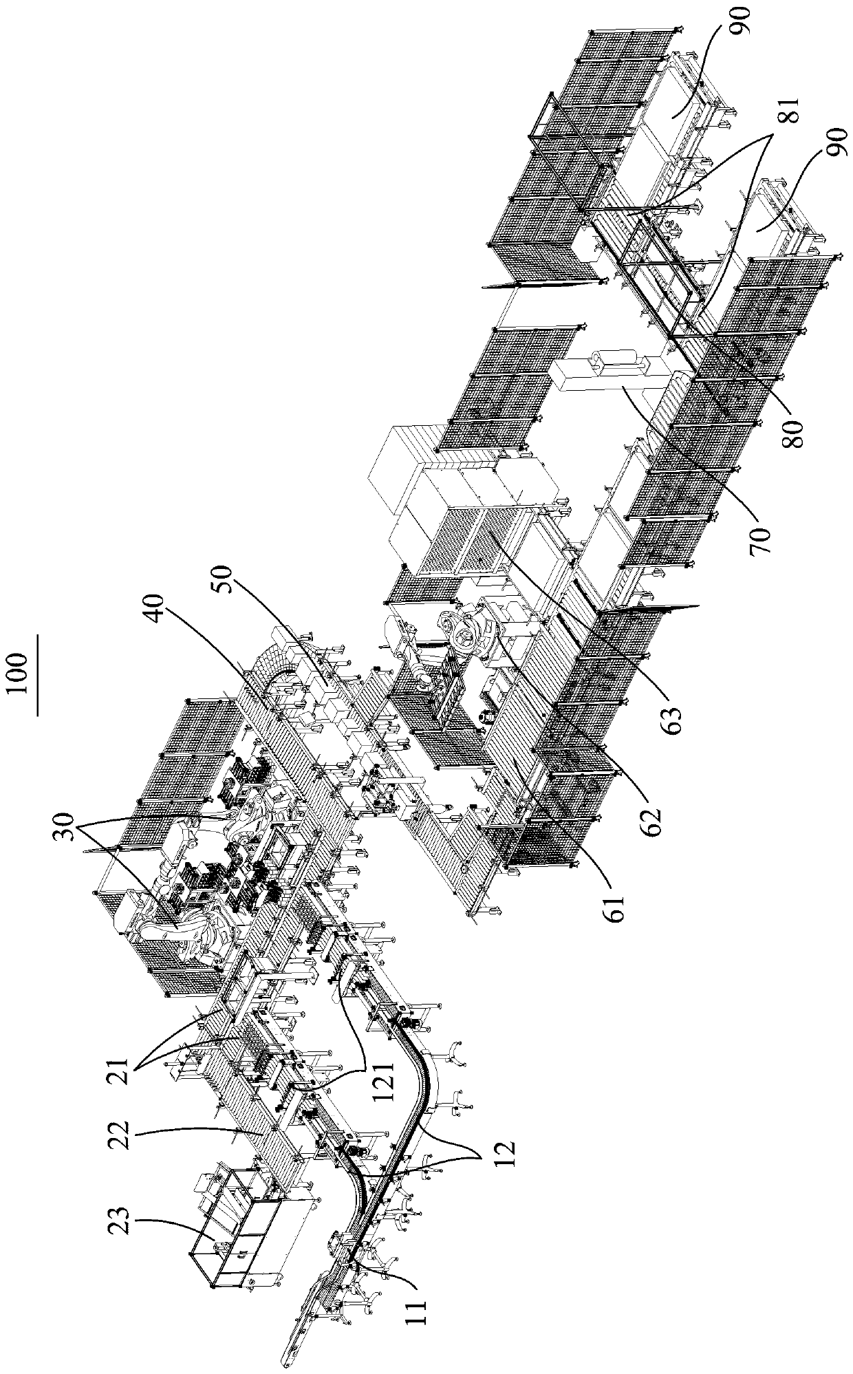 Edible oil bottle boxing and stacking conveying line