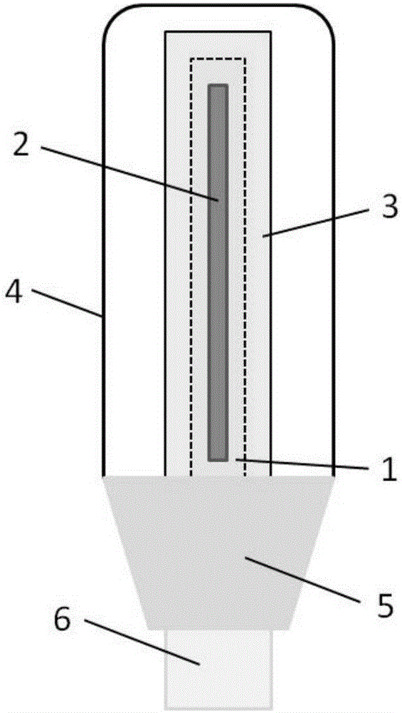 High-power white-light LED light source based on transparent ceramic fluorescent tube