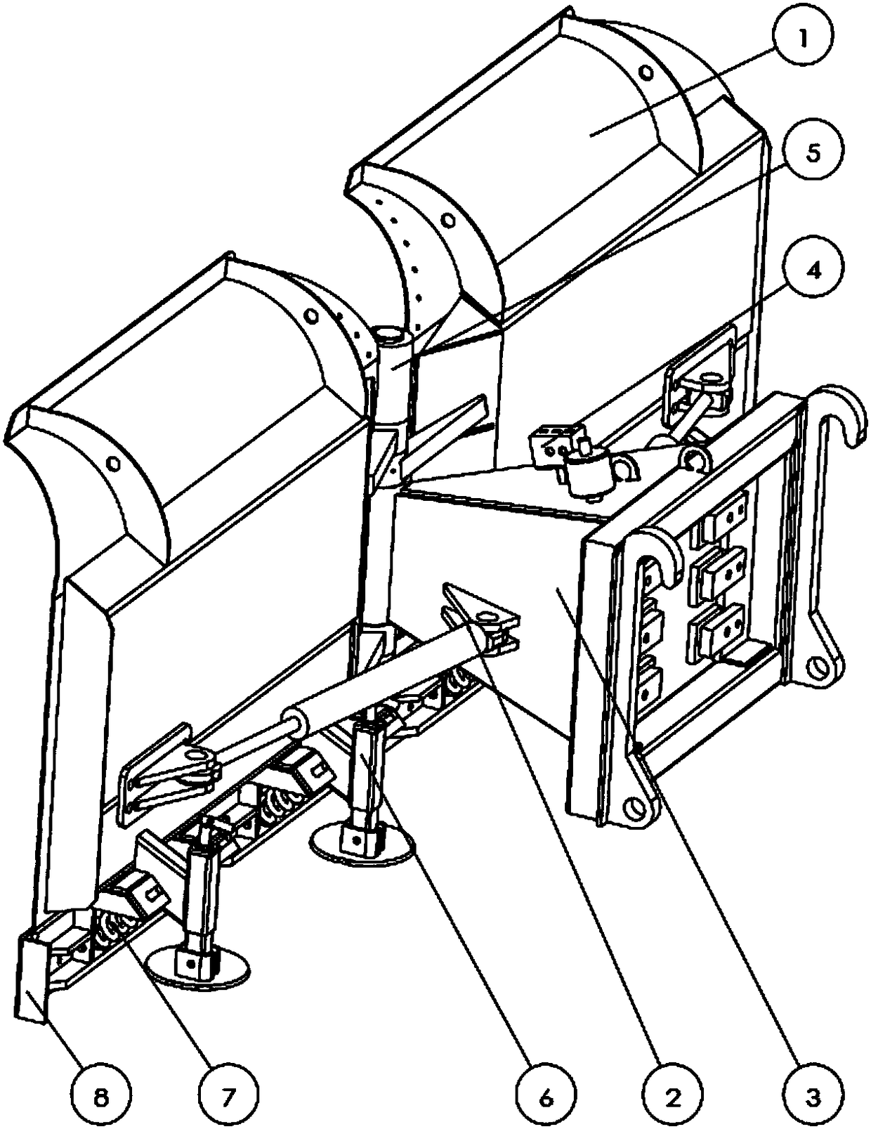 Multifunctional snow shoveling device