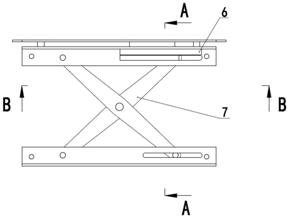 Mechanical lifting platform device convenient to operate and high in reliability