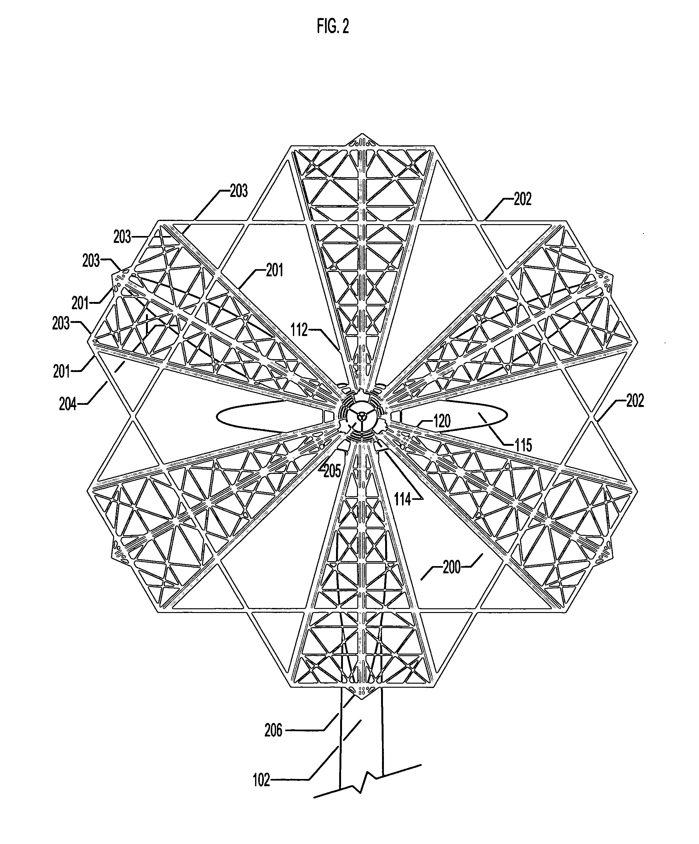 Submerging offshore support structure