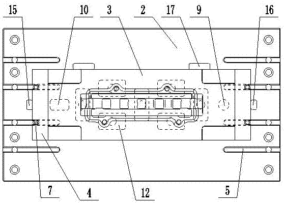 Dual 8000T friction press die set structure