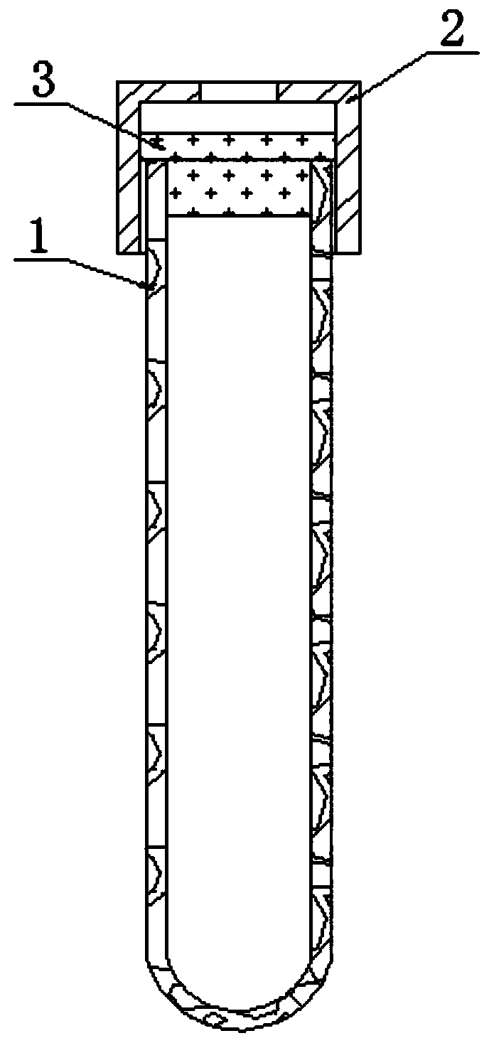 Blood collection tube for medical clinical examinations and preparation method thereof