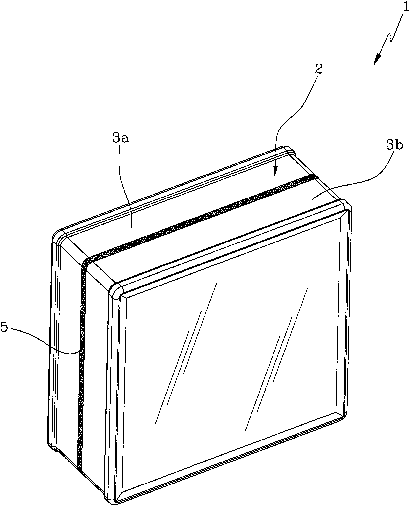 Process for making a glass brick and brick obtained by said process