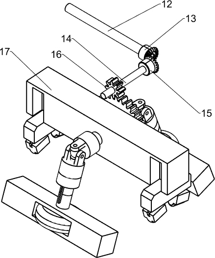 Petroleum pipeline outer wall paint brushing device capable of walking along pipeline