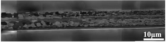 Preparation and characterization method of a precious metal ultrafine wire material ebsd test sample