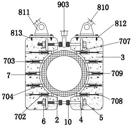 A circular metal pipe anti-seismic support and hanger