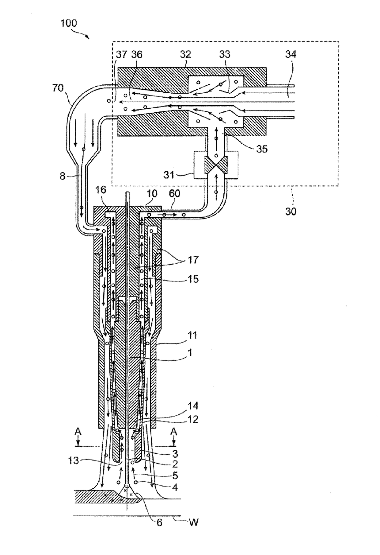 Welding device and welding method