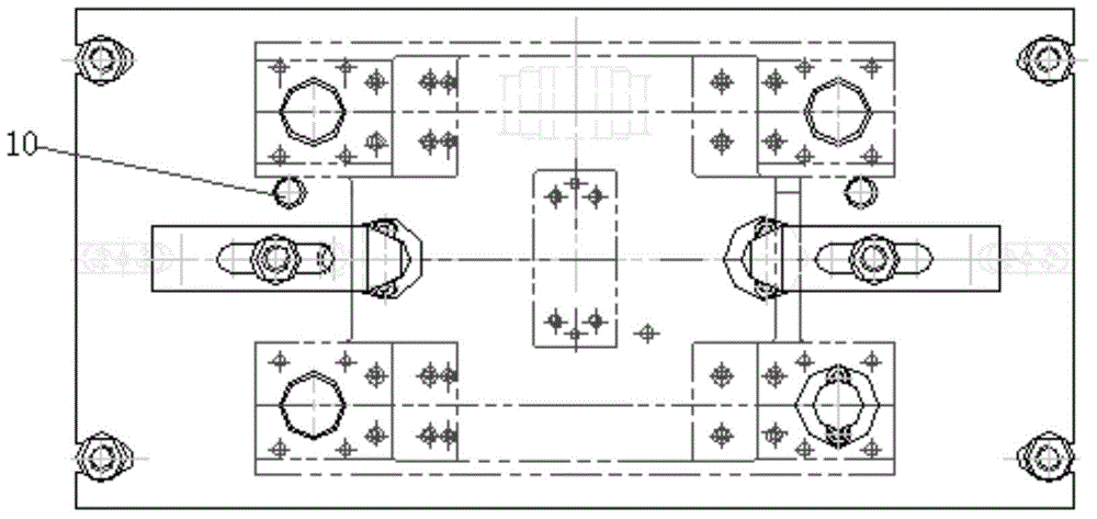 Milling clamp for plane of sliding saddle