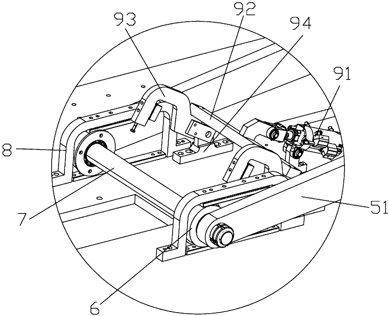 Shear fork-type ejection mechanism