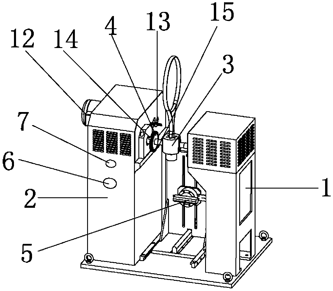 Shock resistance testing machine of racket frame