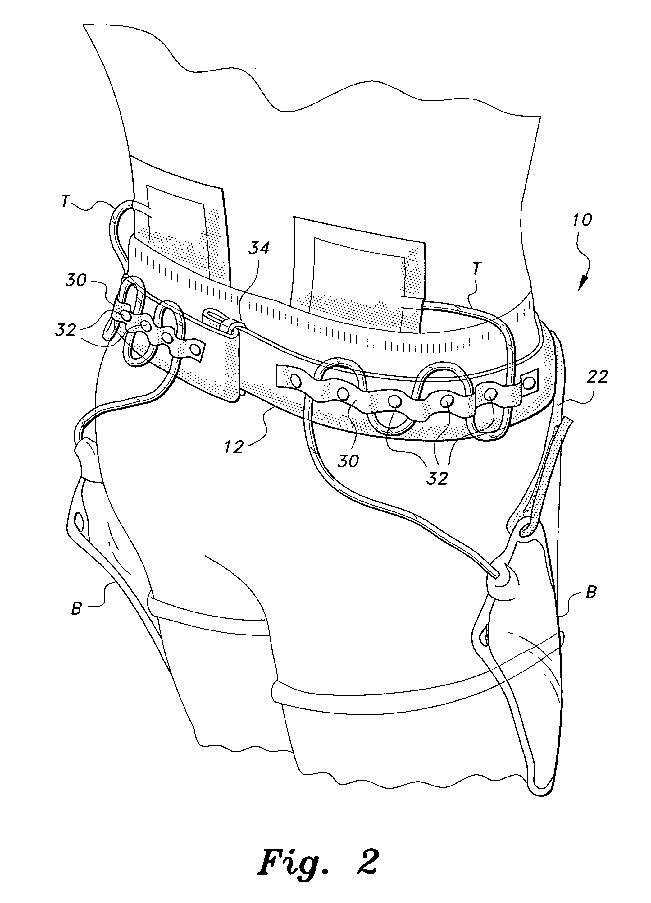 Urine collection bag support belt