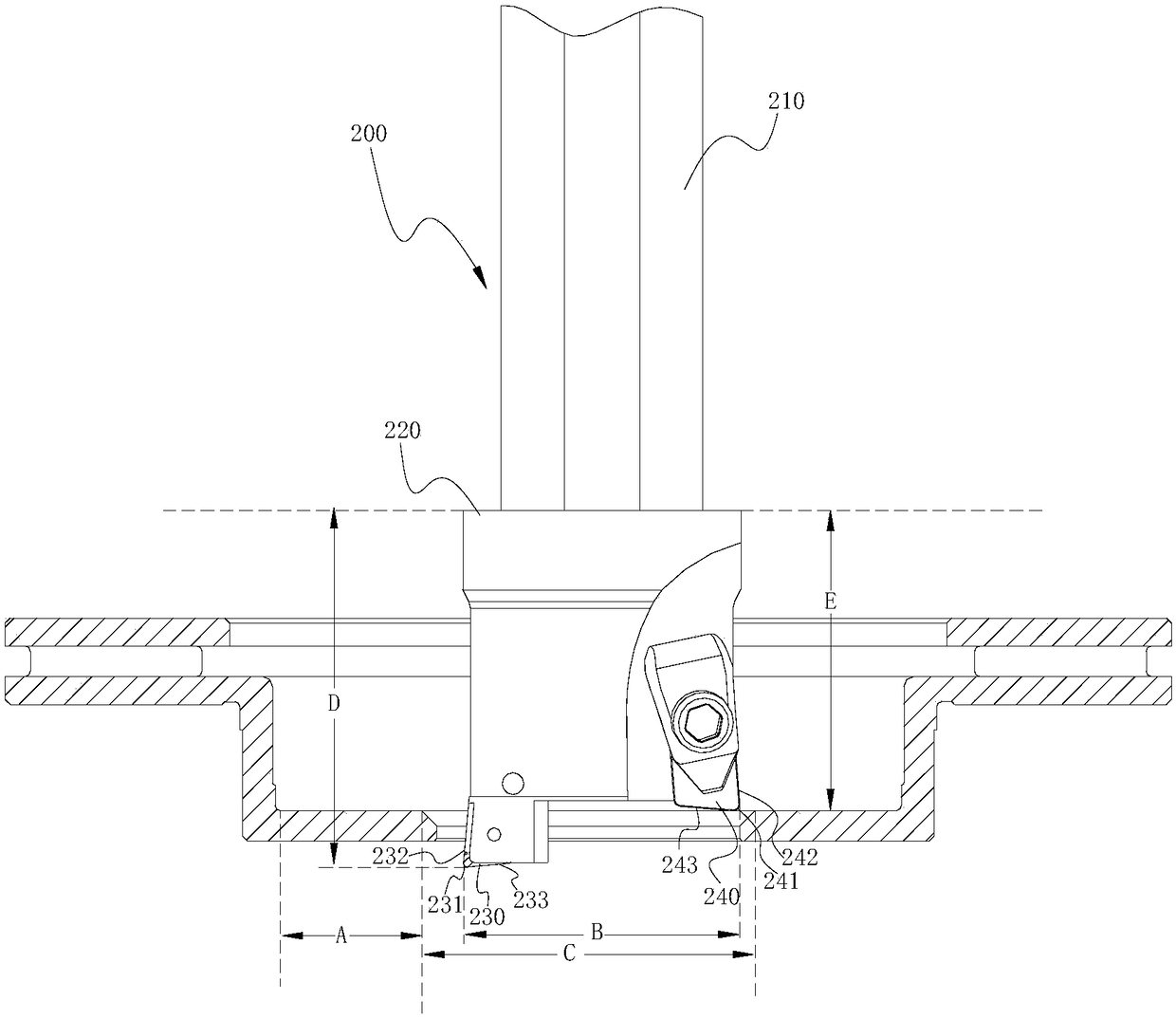 Brake disc production process using turning tool