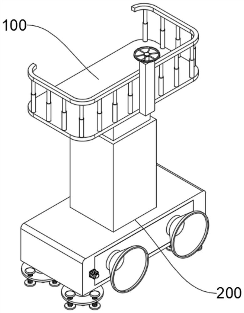 High-stability building construction protection device based on suction cup adsorption wall surface