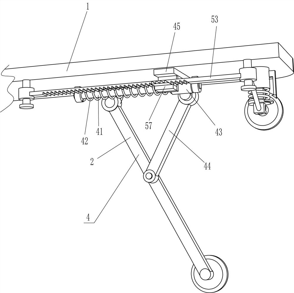 Active storage type stretcher for emergency treatment of emergency department