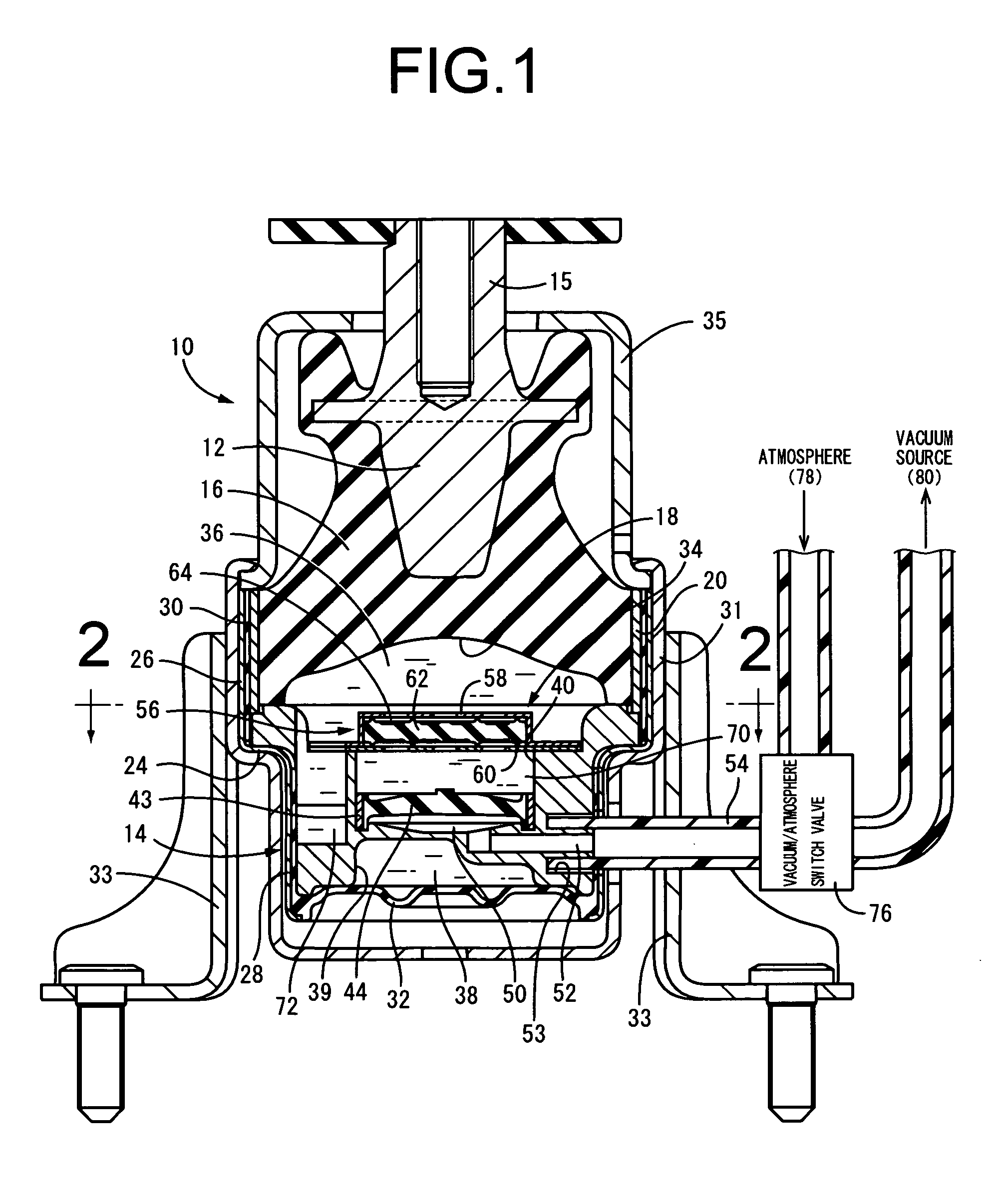 Fluid-filled vibration damping device