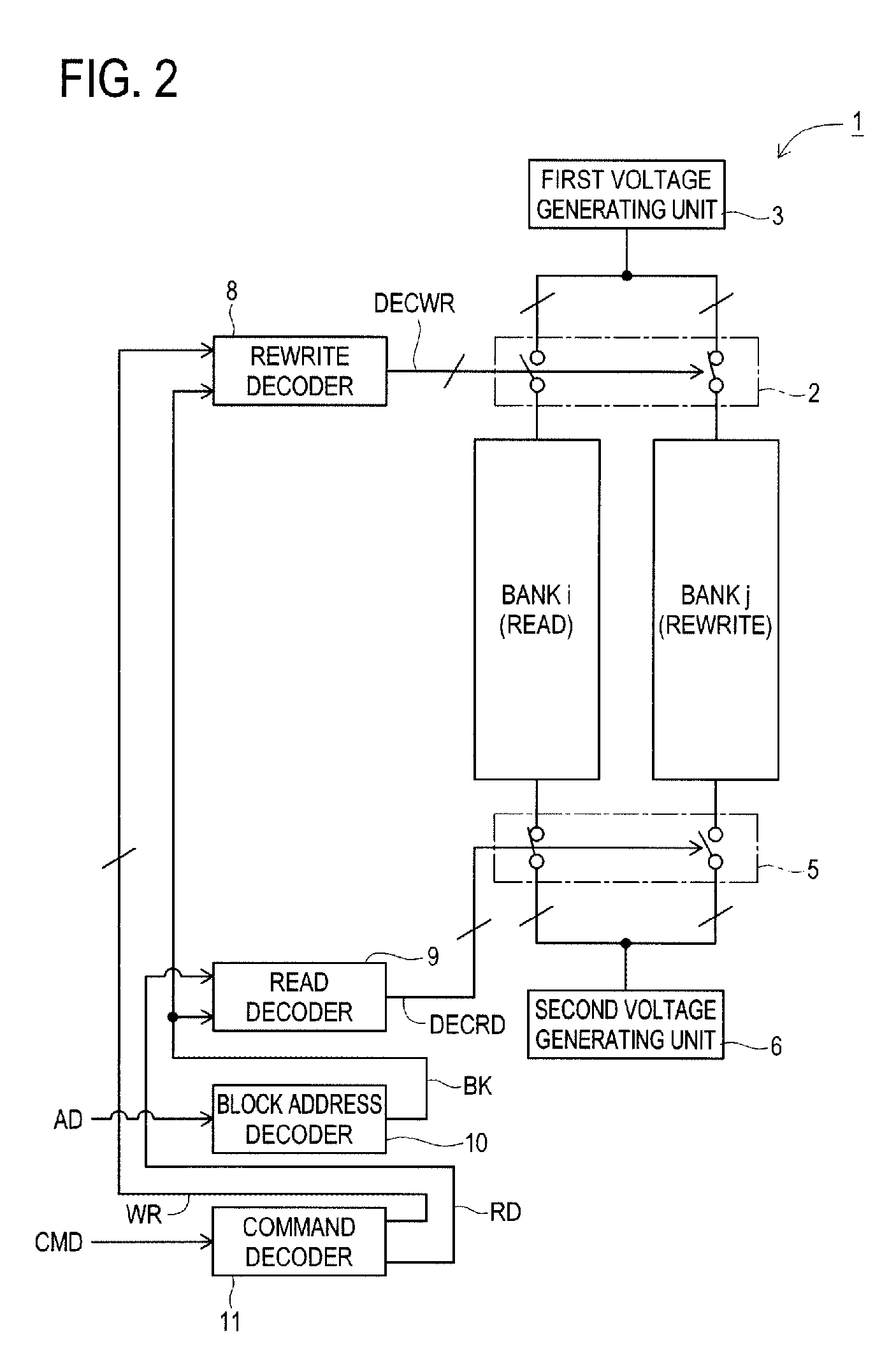 Nonvolatile memory device having a plurality of memory blocks