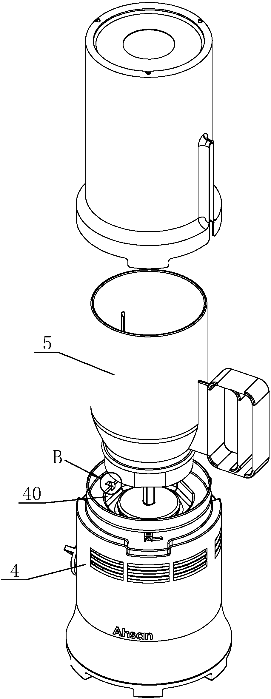 Juicer with waterproof safety switch