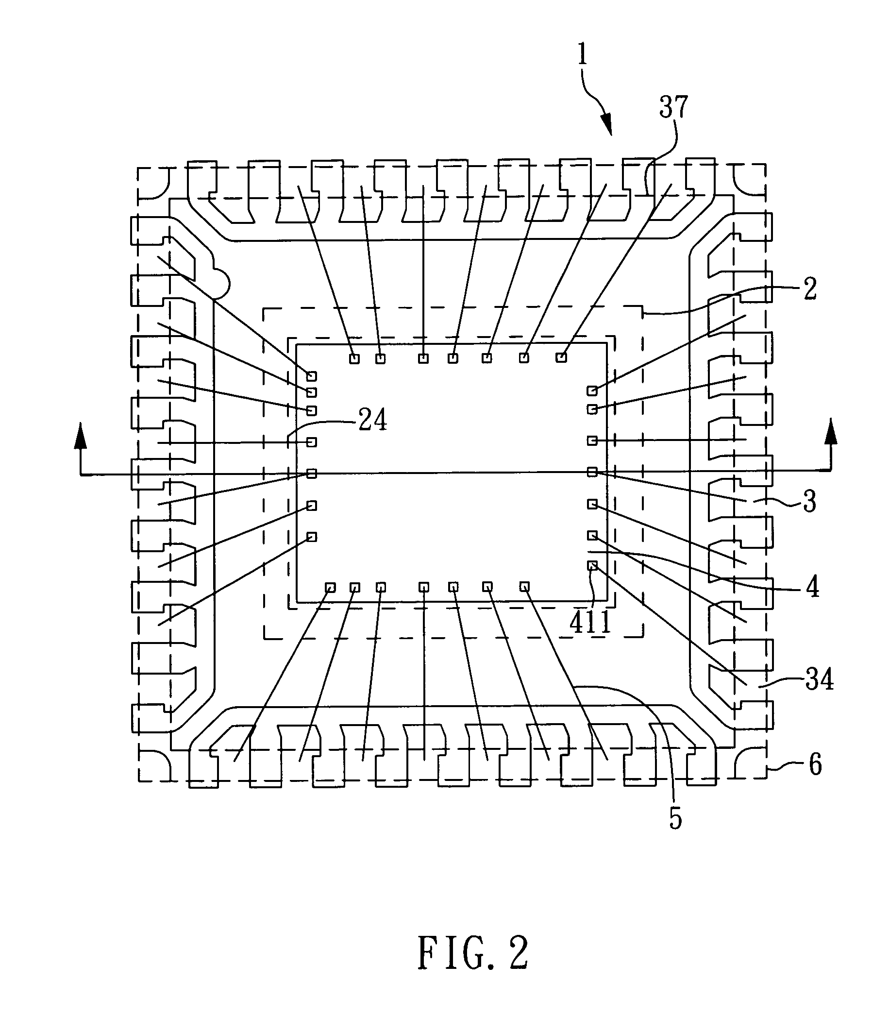 Package structure enhancing molding compound bondability