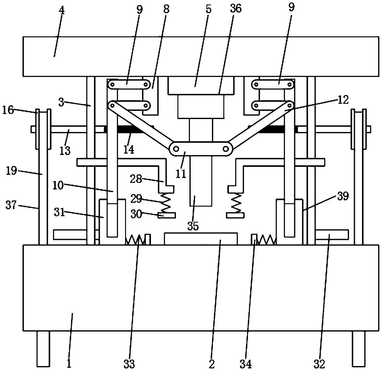 A continuous stamping die for refrigerator side panels