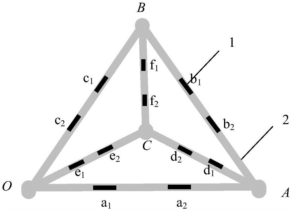 Test device and test method used for testing three-dimensional strained condition